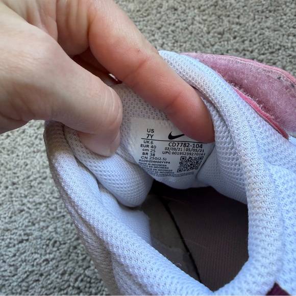 Nike Court Borough Mid 2 White Pink Foam Girls Size 7 Youth - Picture 8 of 8